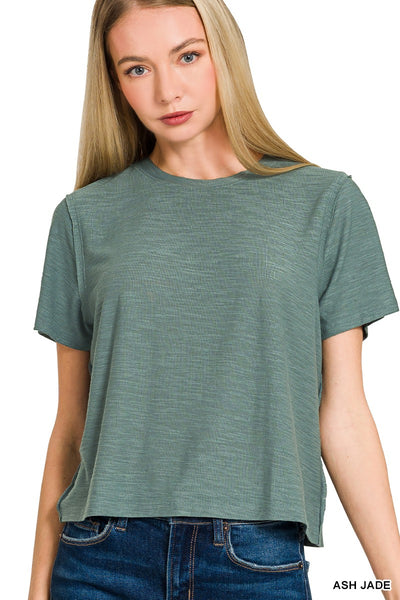 Playera Básica Slub Manga Corta