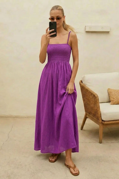Smocking Maxi Dress