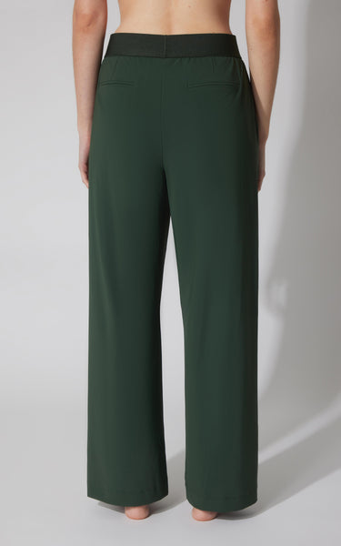 Nylon Wideleg Trouser Pants