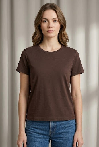 Basic T-Shirt de Algodon Manga Corta con Bra
