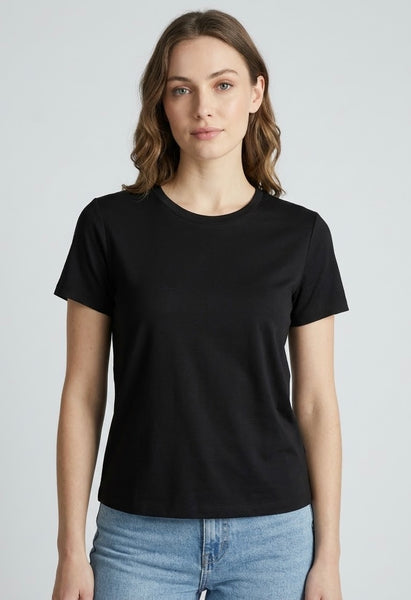 Basic T-Shirt de Algodon Manga Corta con Bra