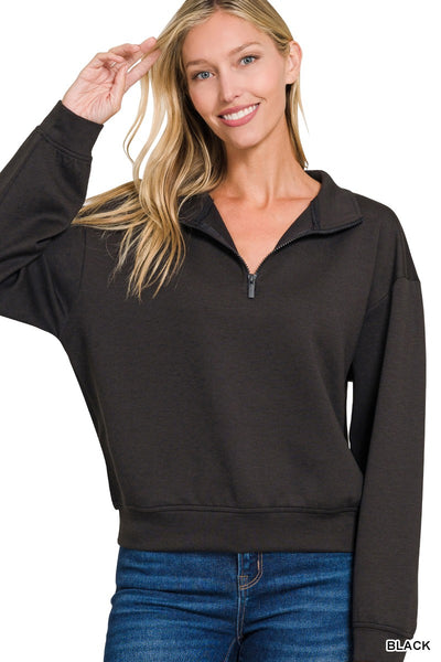 Modal Mix Scuba Half Zip Pullover