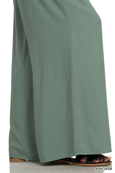 Flowy Elastic Band Woven Pants