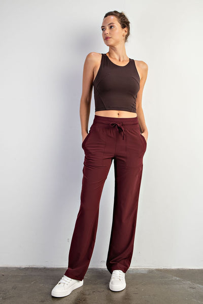 Oxford Mid Rise Full Length Pants