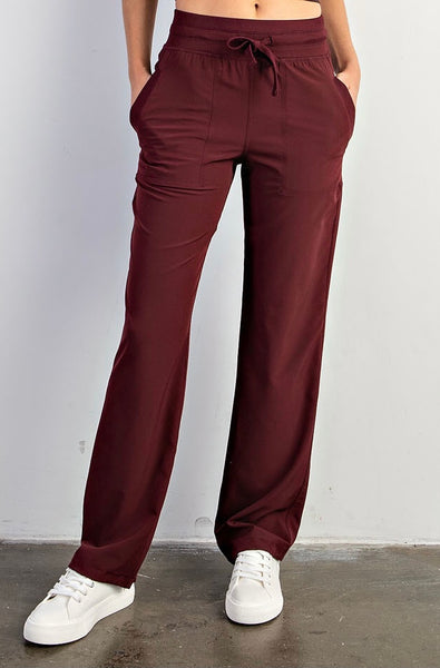Oxford Mid Rise Full Length Pants