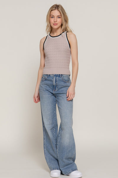 Crochet Halter Neck Spring Sweater Top