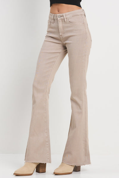 Stretch High Rise Flare Jeans