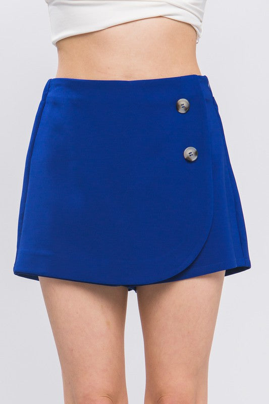 Skort Cruzado con Botones