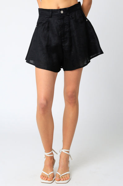 Belle Linen Highwaist Shorts