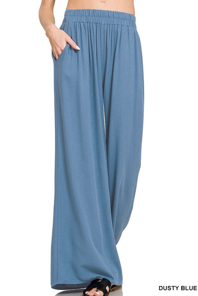 Rayon Wideleg Pants