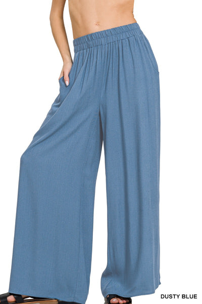 Rayon Wideleg Pants