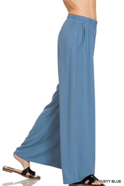 Rayon Wideleg Pants