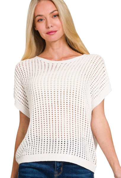 Crochet Lightweight Fine Knit Top