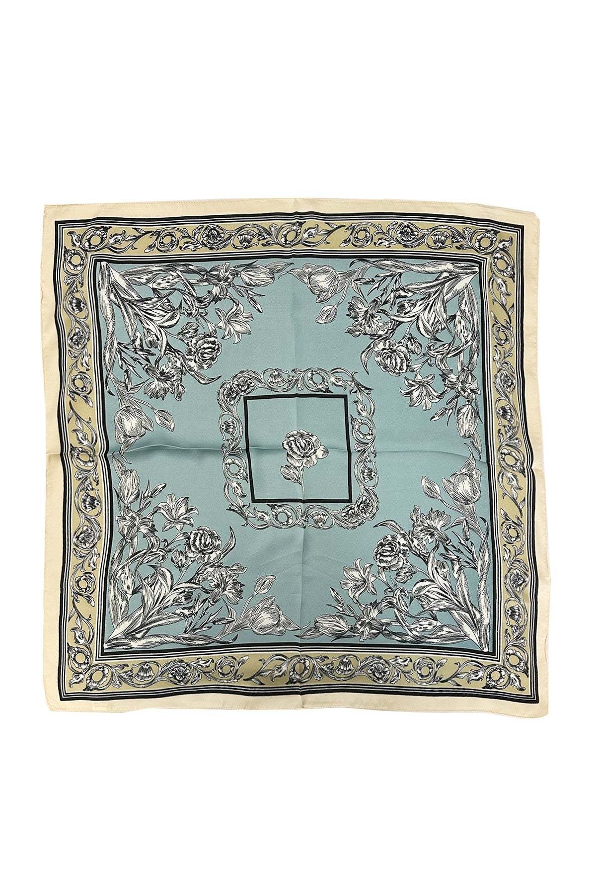 Versaille Square Floral Bandana Scarf