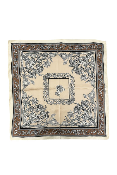 Versaille Square Floral Bandana Scarf