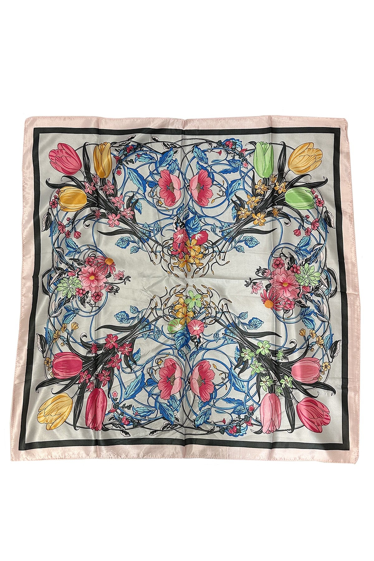 Flowers Square Bandana Scarf