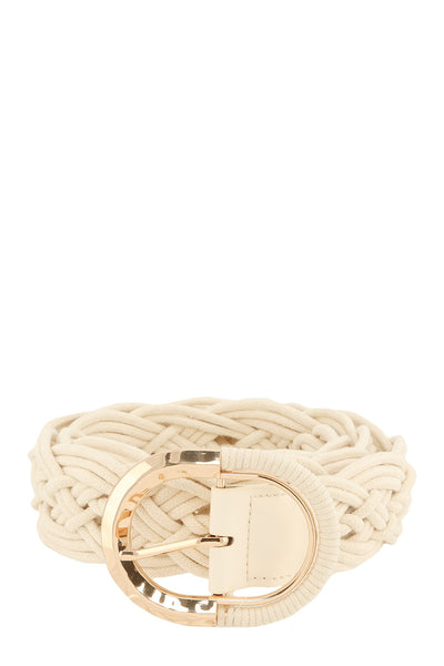 Braided Belt with Metal Buckle