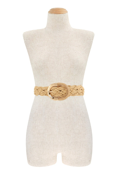 Braided Belt with Metal Buckle