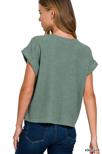 Knit Crochet Short Sleeve Top