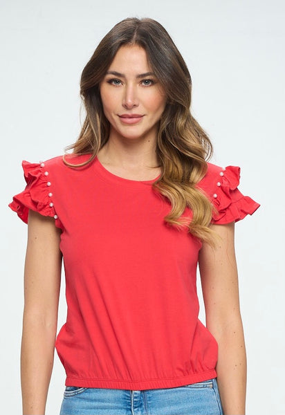 Ruffle Pearly Top