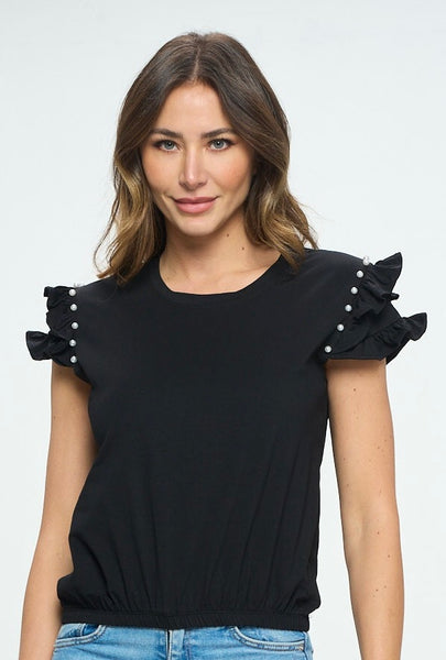 Ruffle Pearly Top