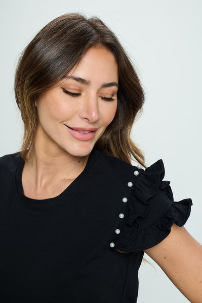 Ruffle Pearly Top