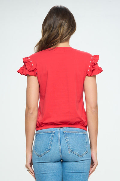 Ruffle Pearly Top