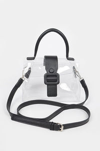 Transparent Top Handle Crossbody Bag