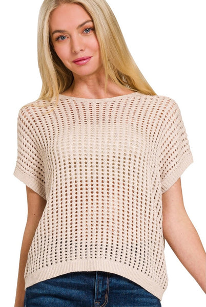 Crochet Lightweight Fine Knit Top