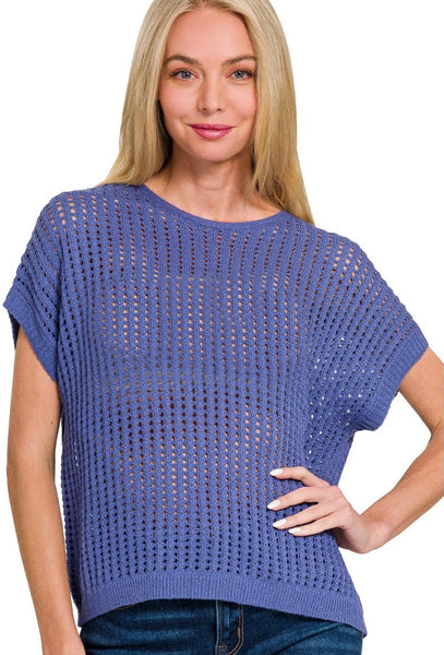 Crochet Lightweight Fine Knit Top