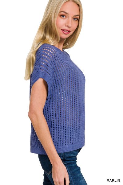 Crochet Lightweight Fine Knit Top