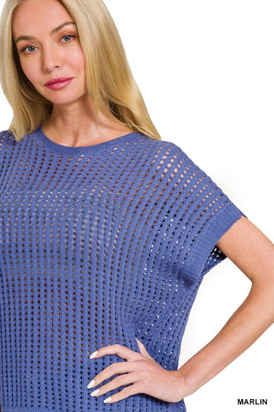 Crochet Lightweight Fine Knit Top