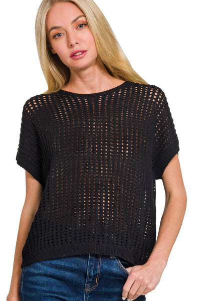 Crochet Lightweight Fine Knit Top
