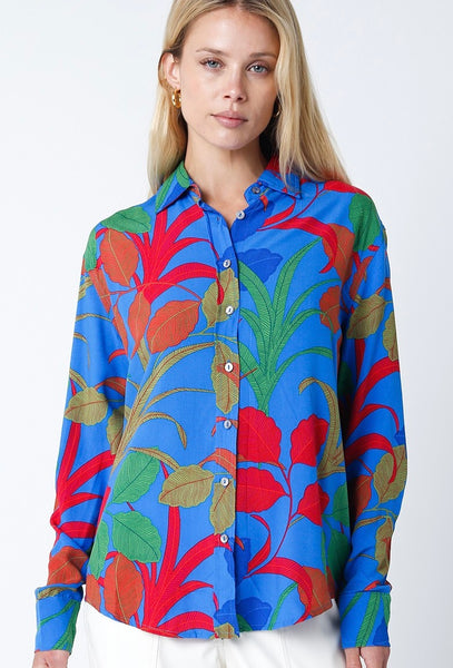 Faye Summer Long Sleeve Shirt Button Down and relax fit