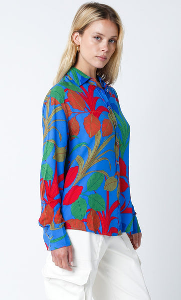 Faye Summer Long Sleeve Shirt Button Down and relax fit