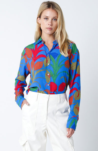 Faye Summer Long Sleeve Shirt Button Down and relax fit