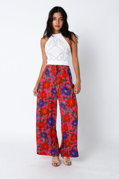 Floral Silky Soft Rayon Pants