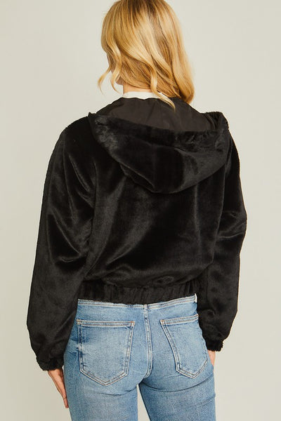 Chamarra Reversible Soft Faux Fur/Windbreaker