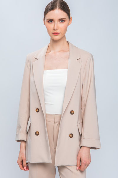 OversIzed Button Solid Vertigo Blazer