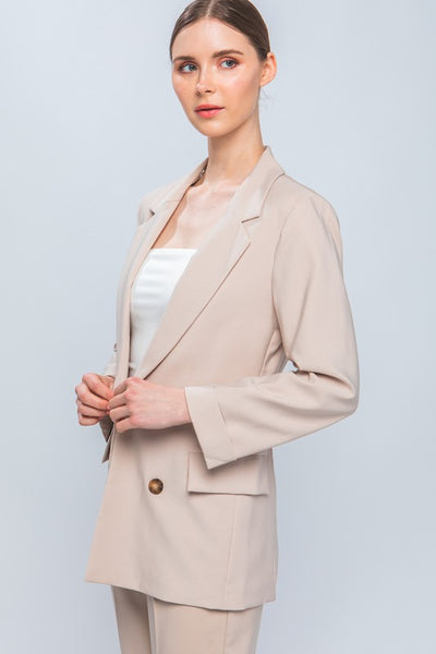 OversIzed Button Solid Vertigo Blazer