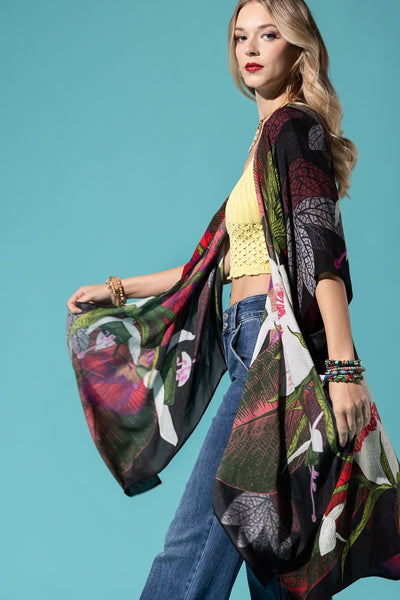 Mosaic Plants LightWeight Summer Kimono