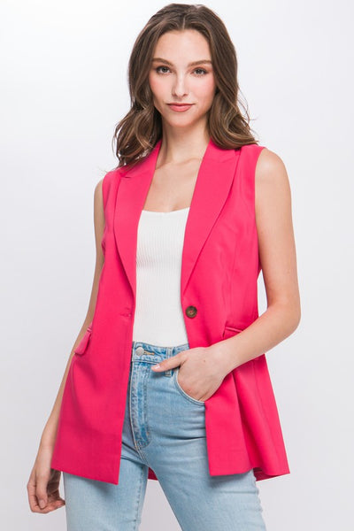 OverSized Sleeveless Vertigo Blazer Vest