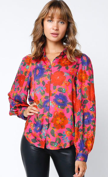 Floral Silky Soft Rayon Blouse