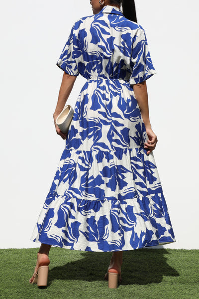 Floral Button Down Midi Dress