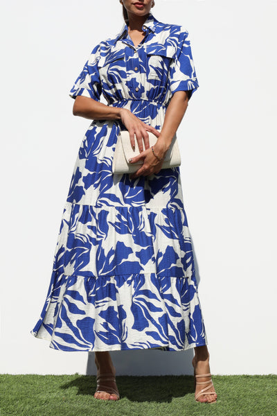 Floral Button Down Midi Dress