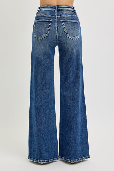High Rise Wideleg Front Yoke Jeans