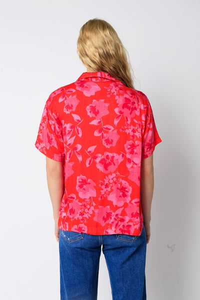Silky Soft Anais Short Sleeve Button Down Top