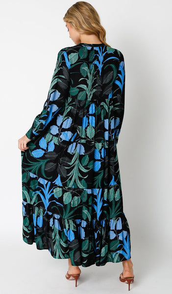 Midnight Tropical Enya Maxi Dress