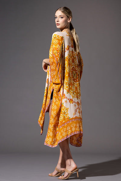 Desert Gold Mandala LightWeight Summer Kimono