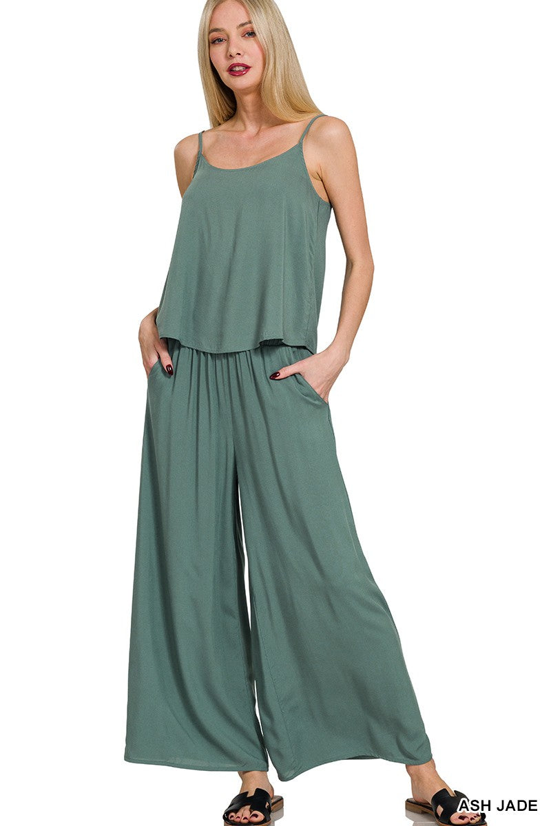 Rayon Elastic Waist Pants